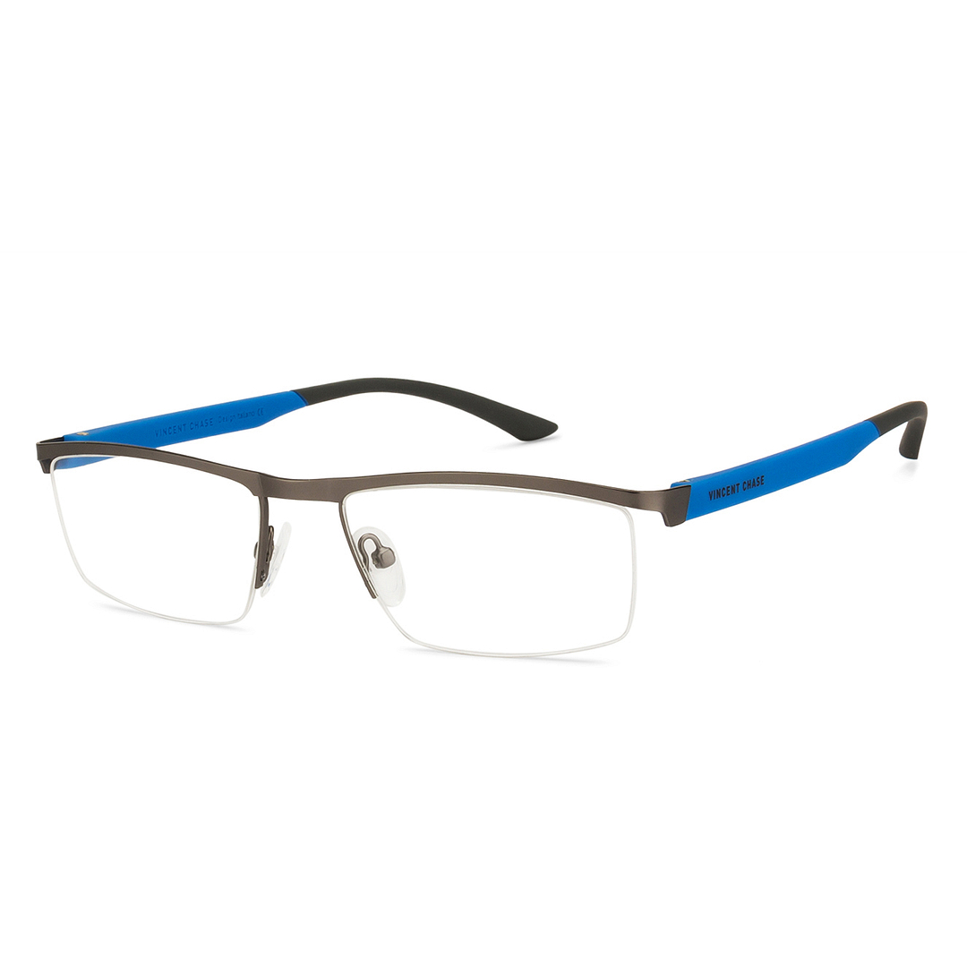 Lenskart Air Online Mid Gunmetal Half Rim Rectangle right side