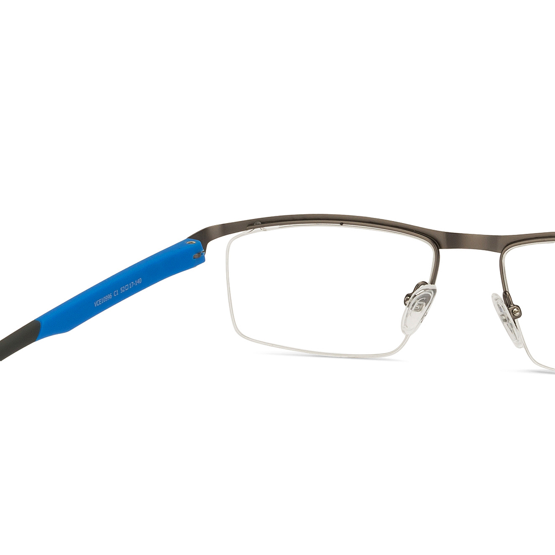 Lenskart Air Online Mid Gunmetal Half Rim Rectangle left side
