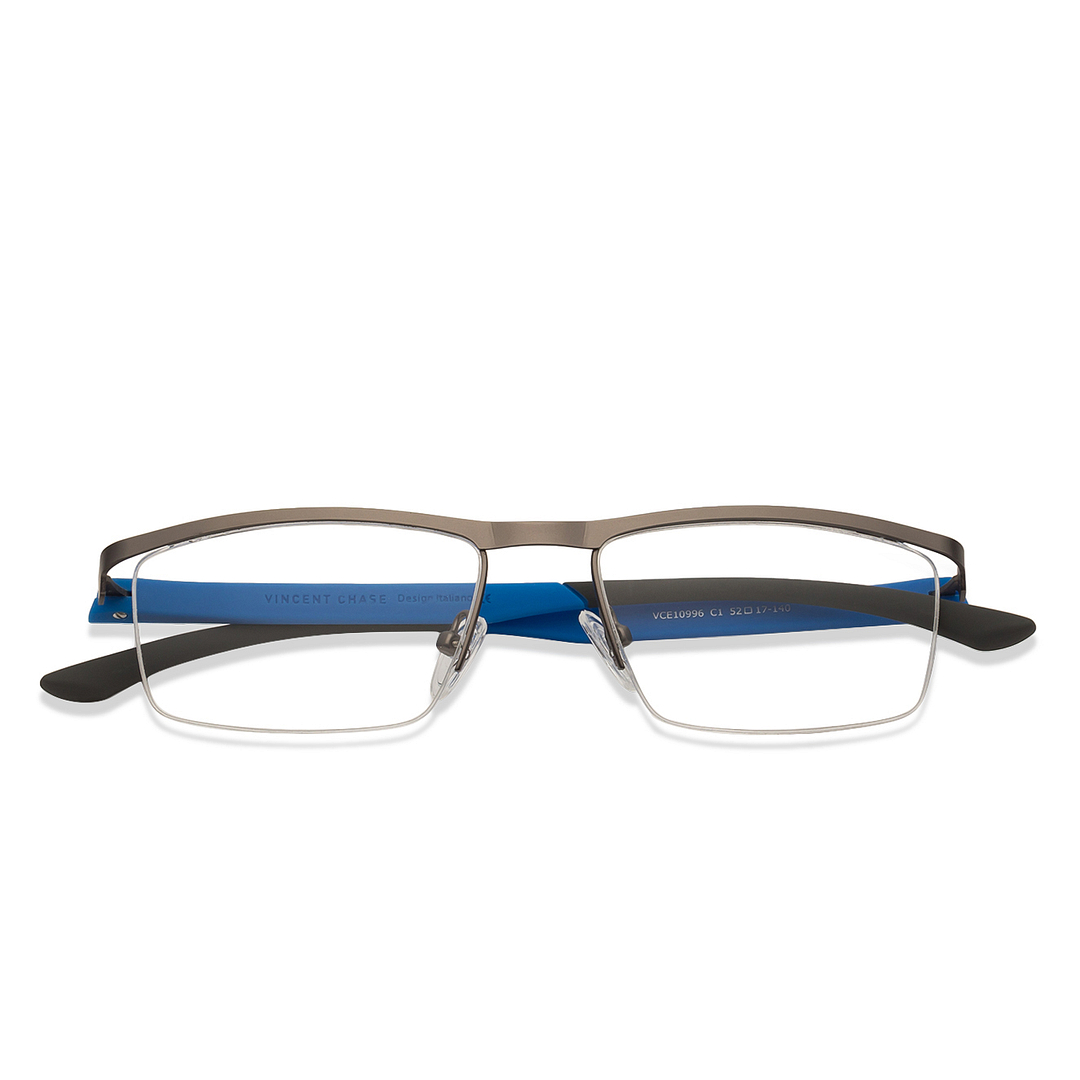 Lenskart Air Online Mid Gunmetal Half Rim Rectangle right side