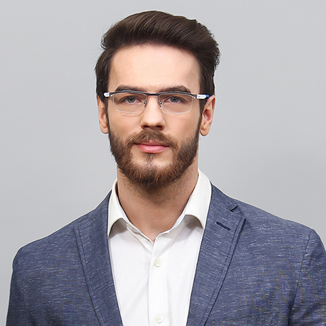 Lenskart Air Online Mid Gunmetal Half Rim Rectangle right side