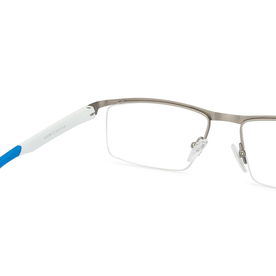 Lenskart Air Online Mid Gunmetal Half Rim Rectangle left side