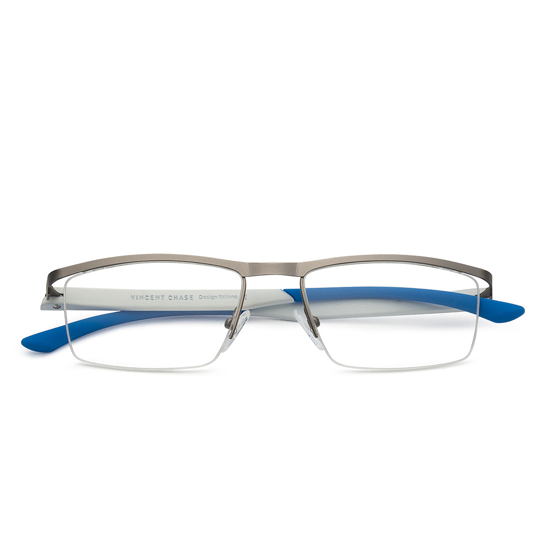 Lenskart Air Online Mid Gunmetal Half Rim Rectangle right side