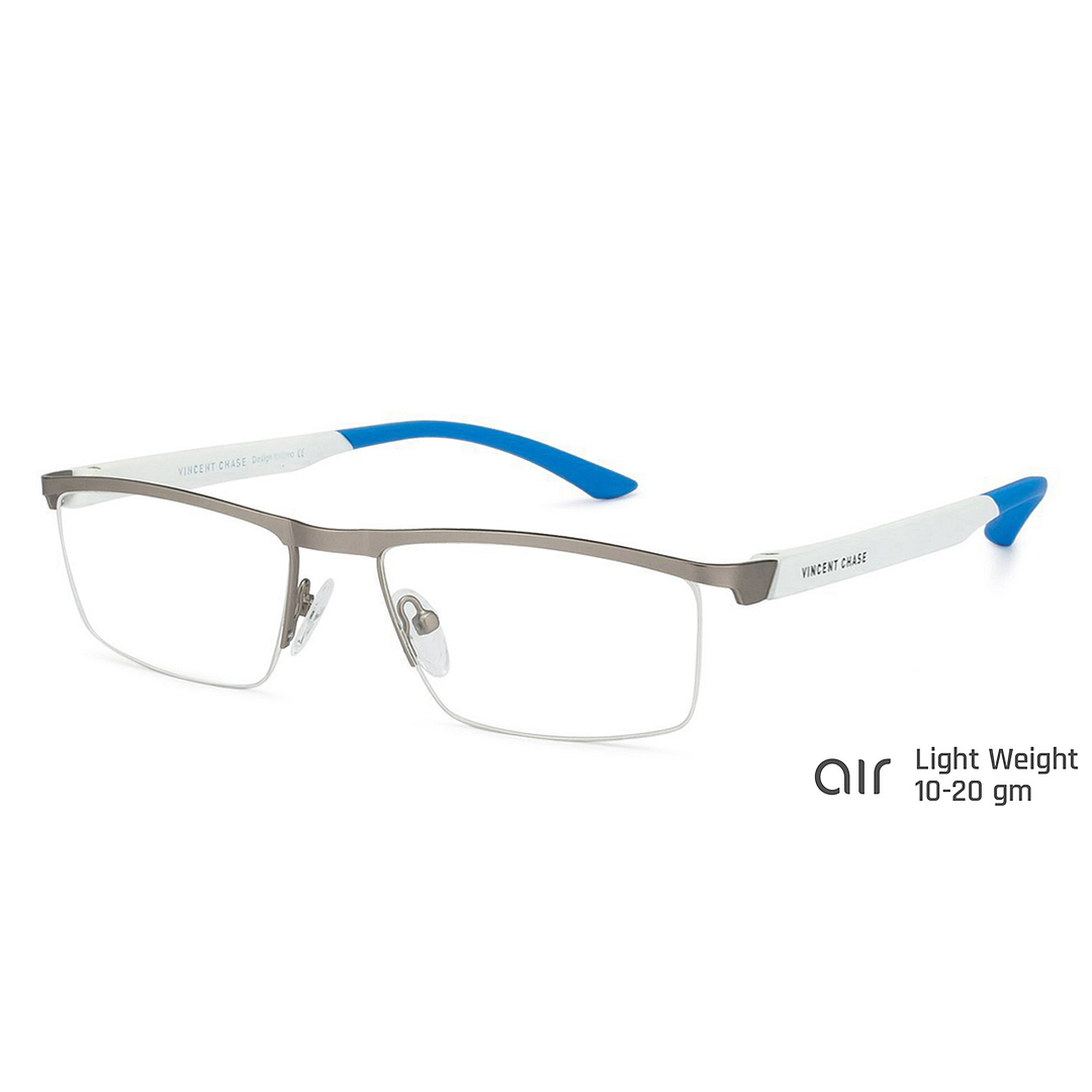 Lenskart Air Online Mid Gunmetal Half Rim Rectangle right side