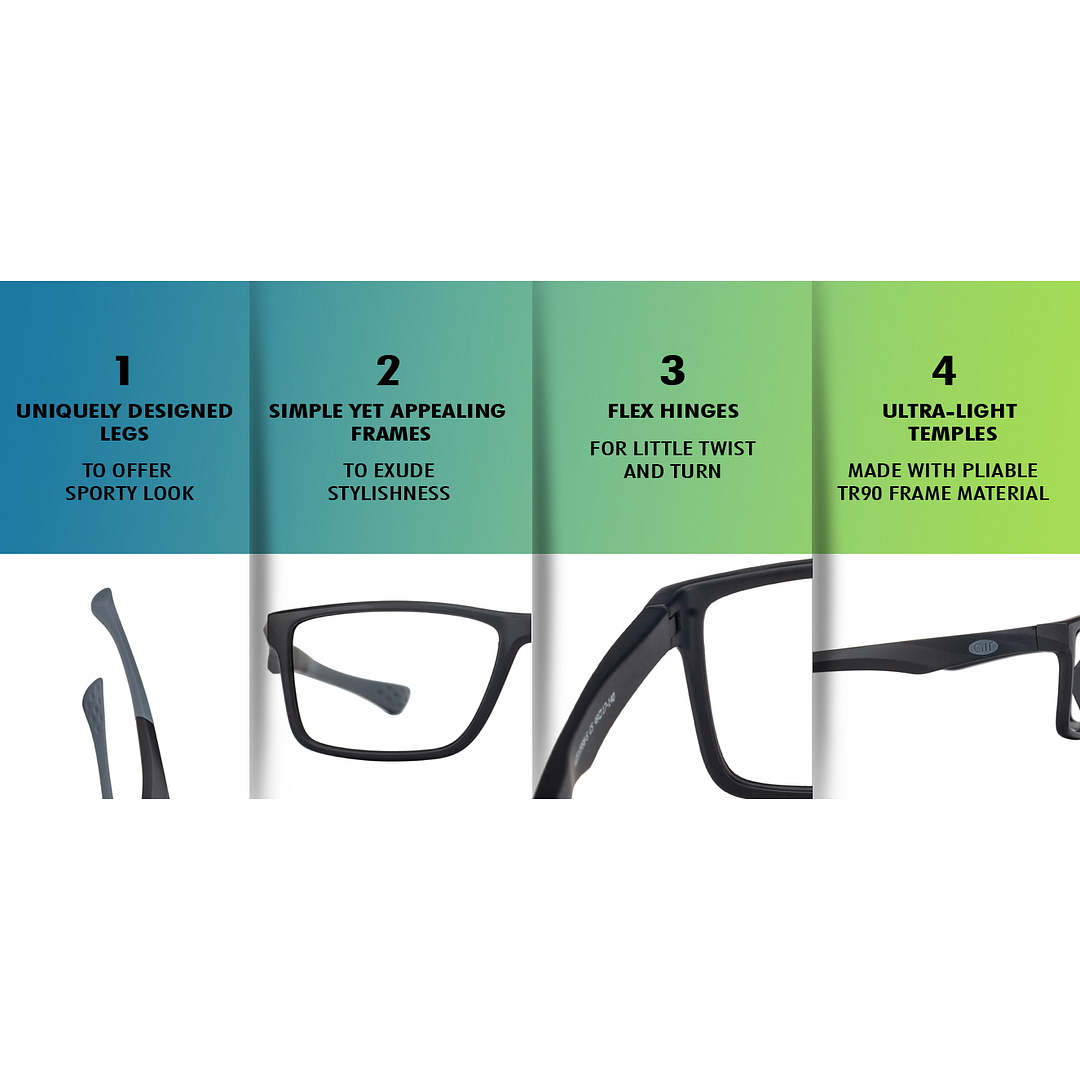 Lenskart Air Online Black Full Rim Rectangle left side