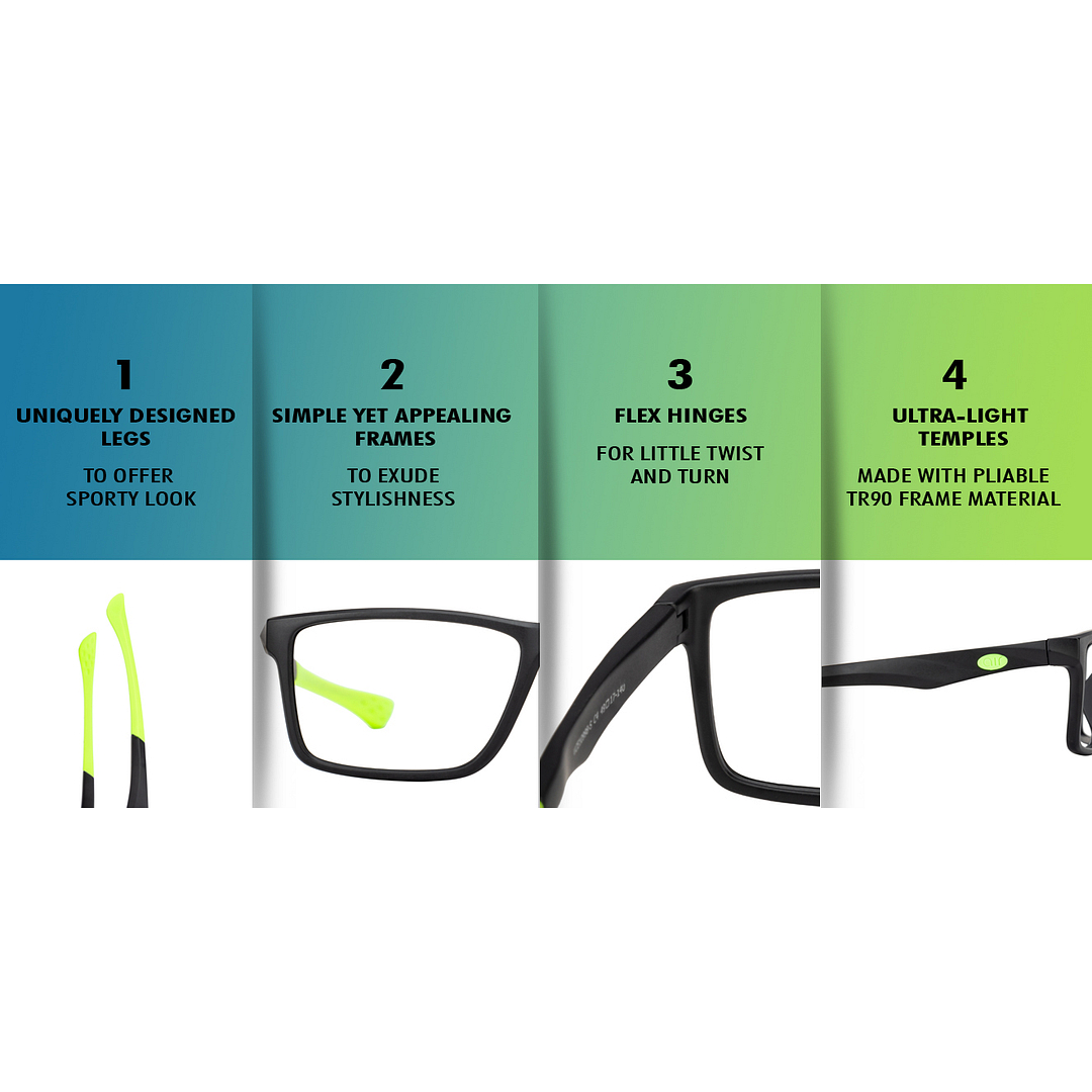 Lenskart Air Online Black Full Rim Rectangle left side