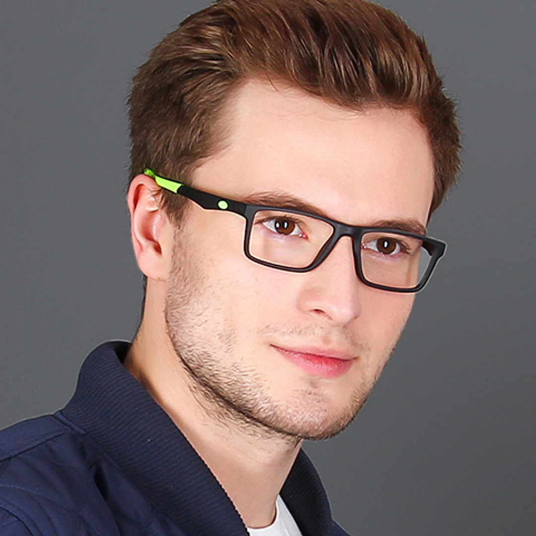 Lenskart Air Online Black Full Rim Rectangle left side