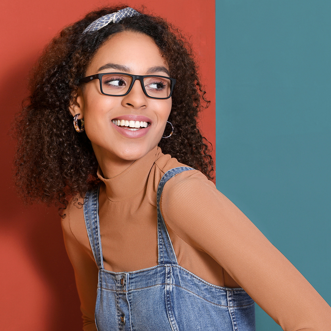 Lenskart Air Online Black Full Rim Rectangle left side