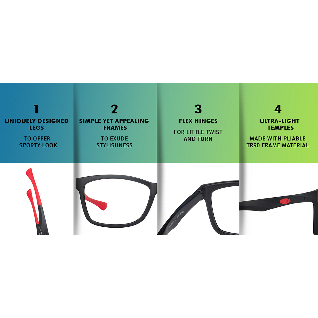 Lenskart Air Online Black Full Rim Rectangle left side