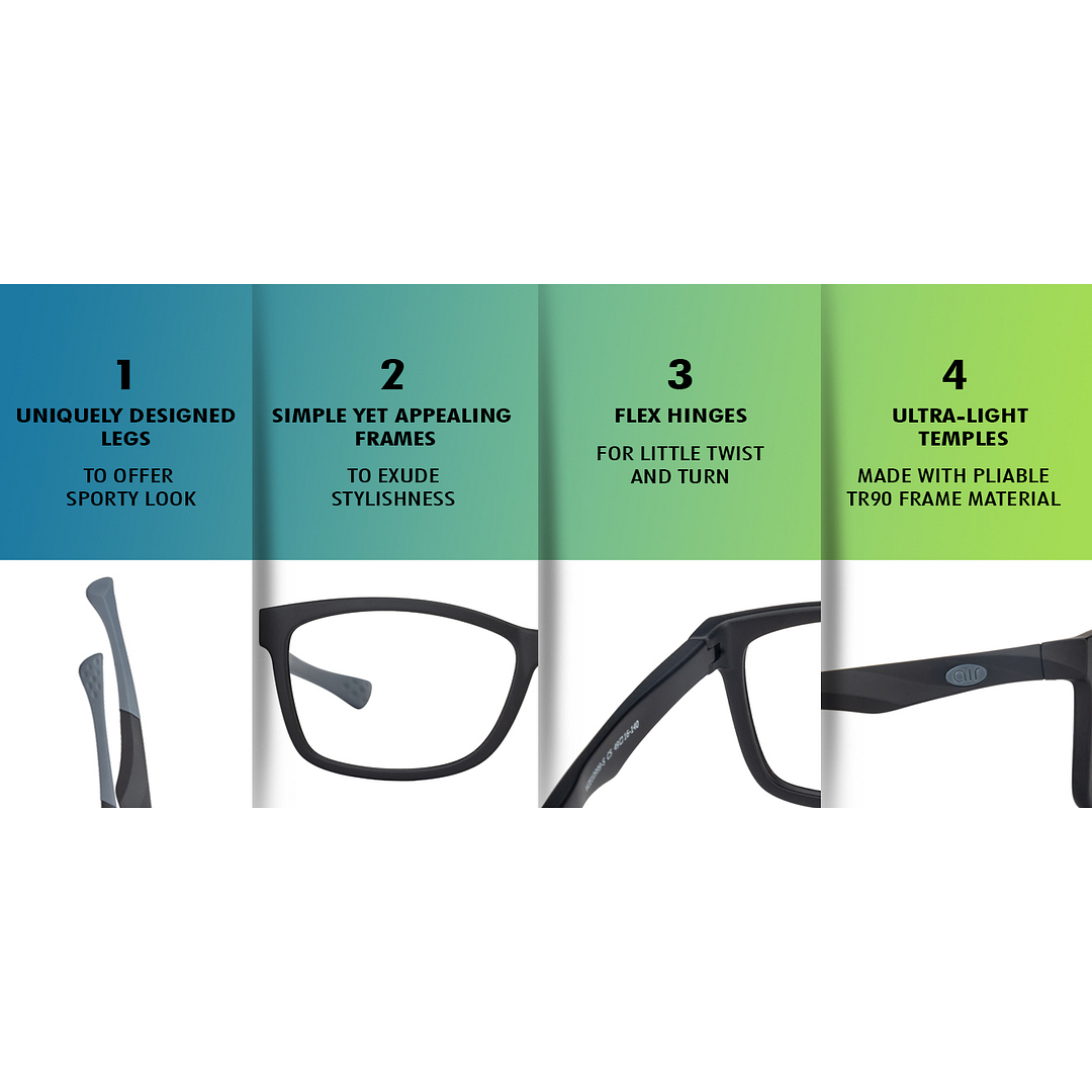 Lenskart Air Online Black Full Rim Rectangle left side