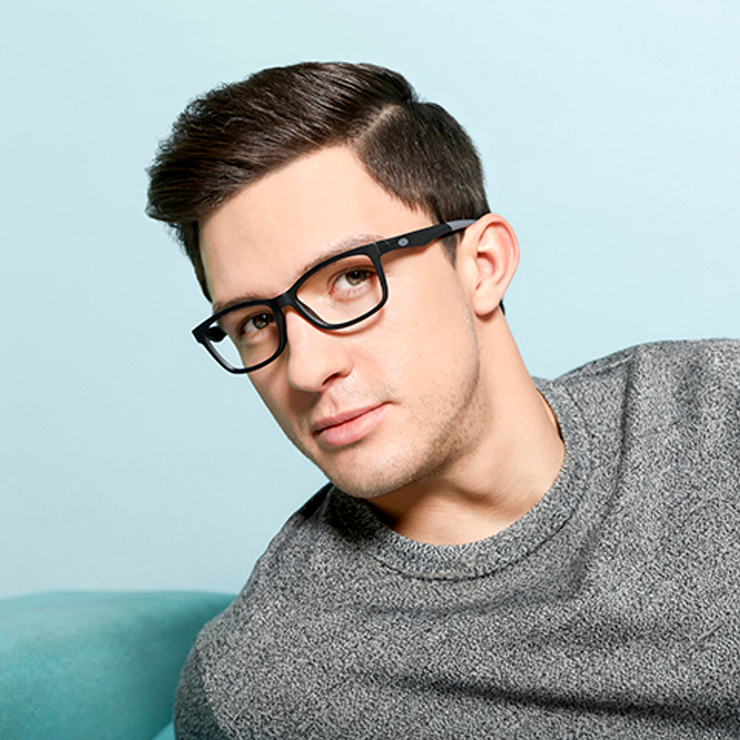 Lenskart Air Online Black Full Rim Rectangle left side