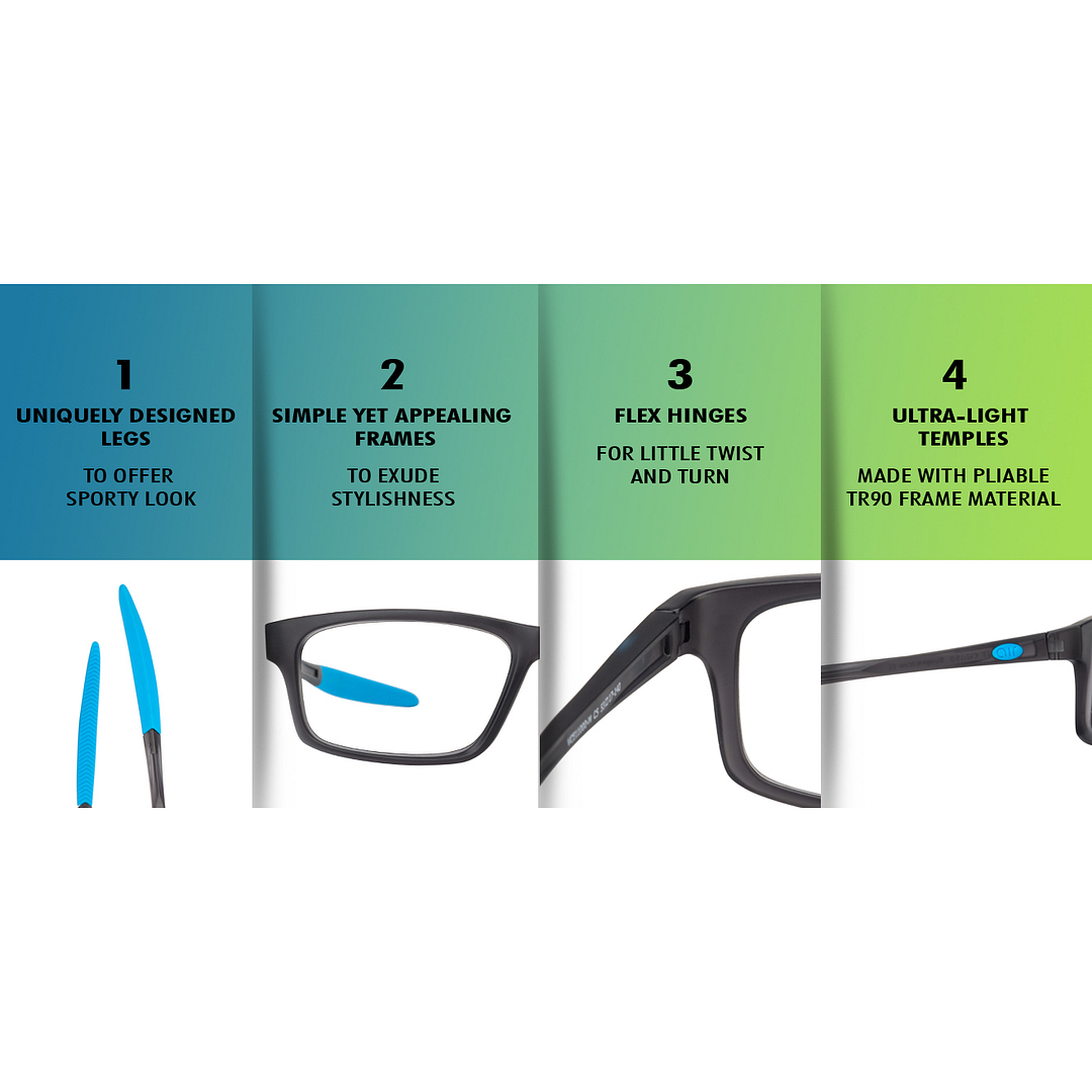 Lenskart Air Online Light Gray Full Rim Rectangle right side