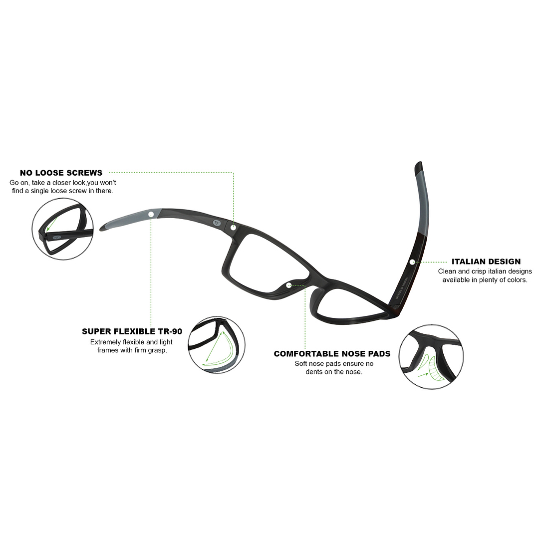 Lenskart Air Online Black Full Rim Rectangle left side