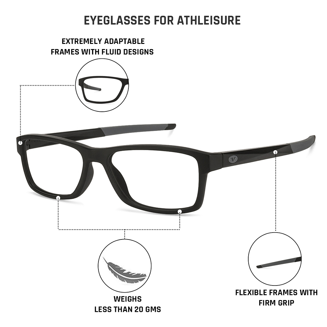 Lenskart Air Online Black Full Rim Rectangle right side