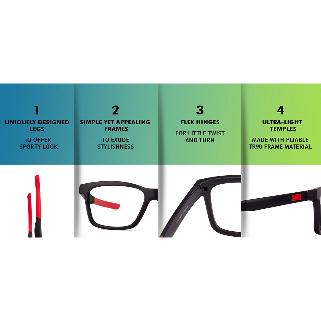 Lenskart Air Online Black Full Rim Rectangle left side