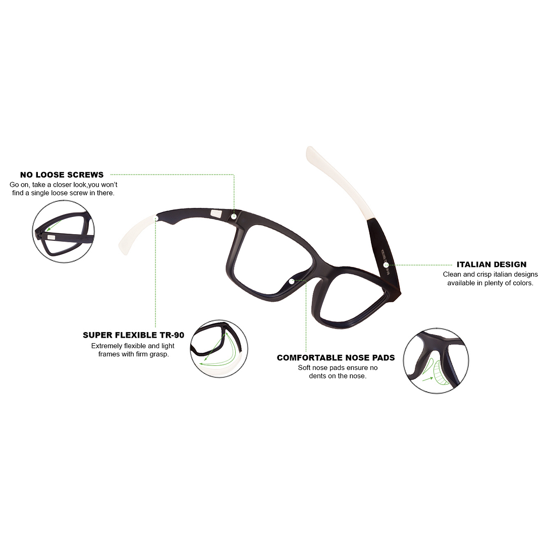 Lenskart Air Online Sky Blue Full Rim Rectangle left side