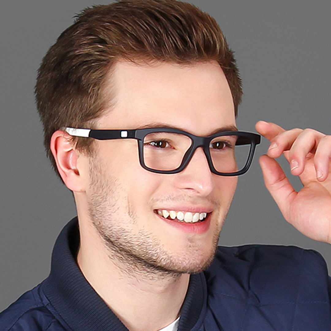 Lenskart Air Online Sky Blue Full Rim Rectangle left side