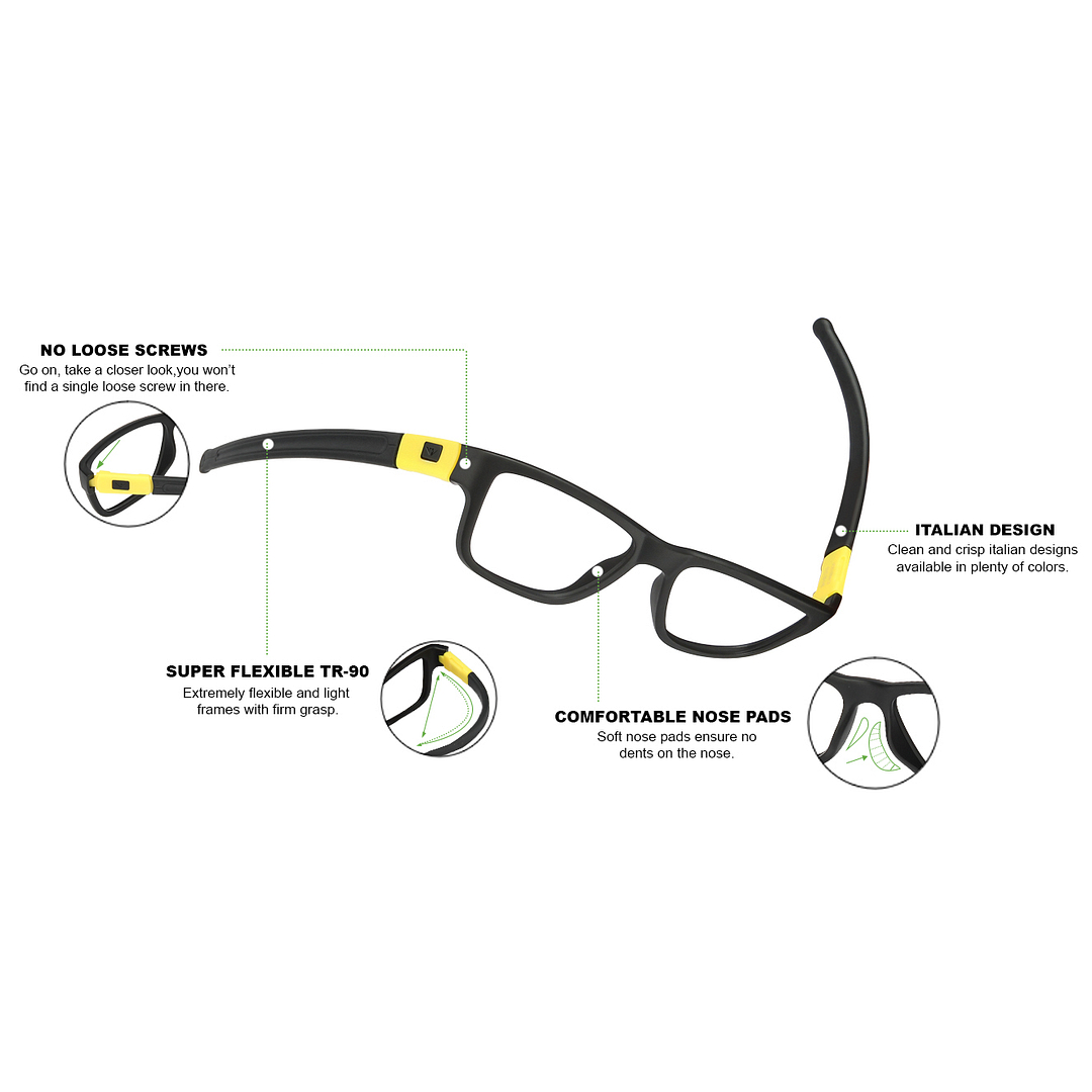 Lenskart Air Online Black Full Rim Rectangle left side