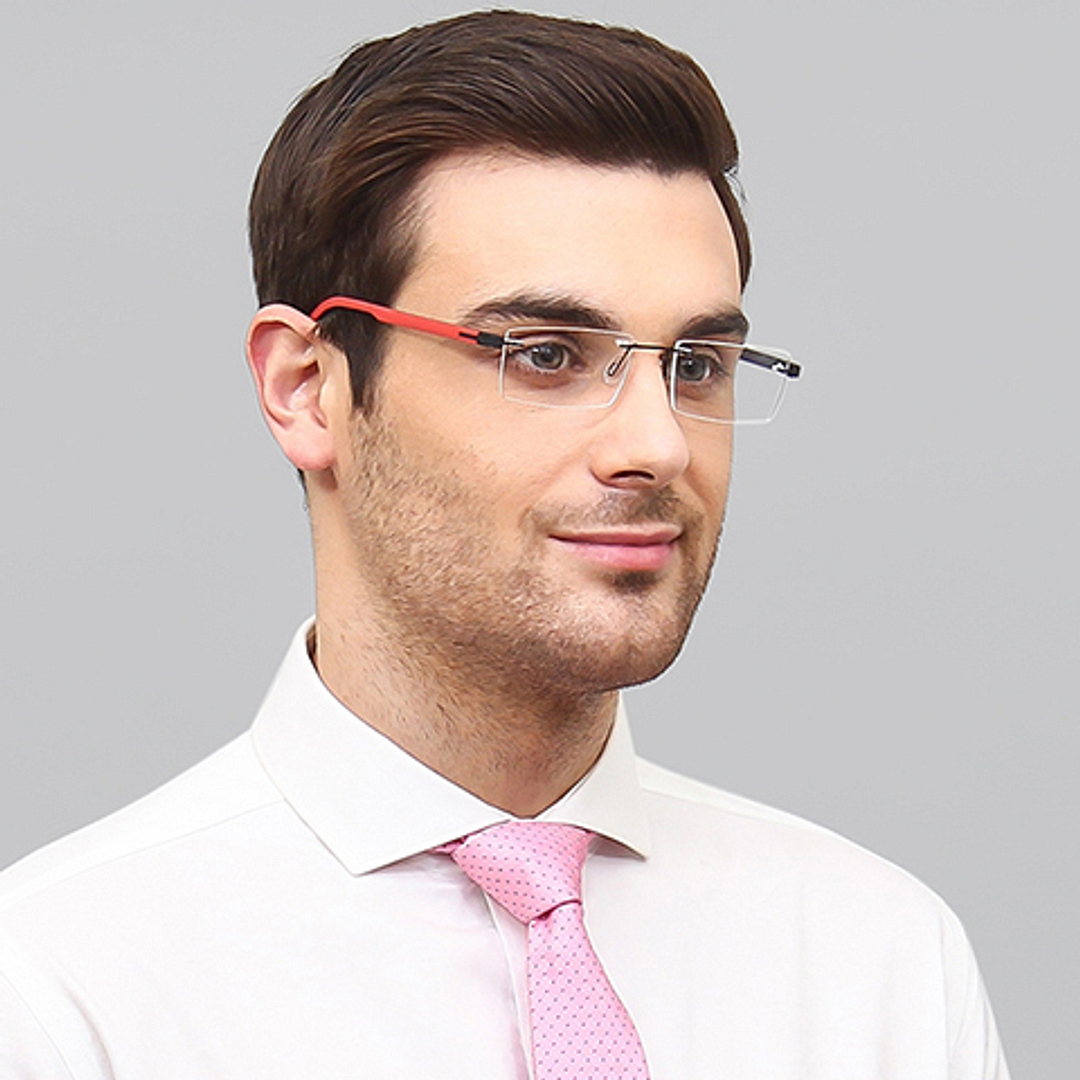 Lenskart Air Online Black Rimless Rectangle right side