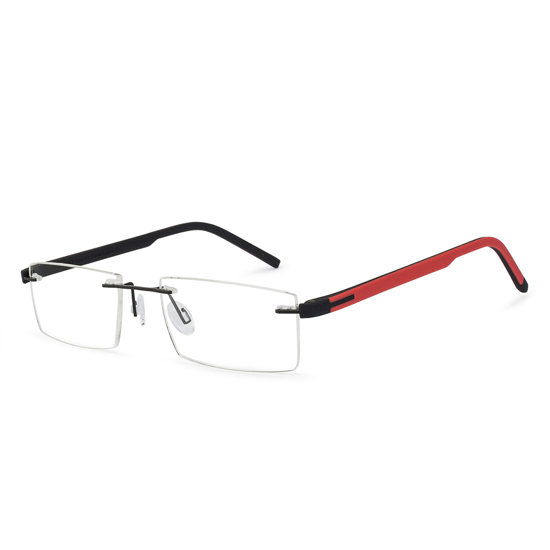 Lenskart Air Online Black Rimless Rectangle left side