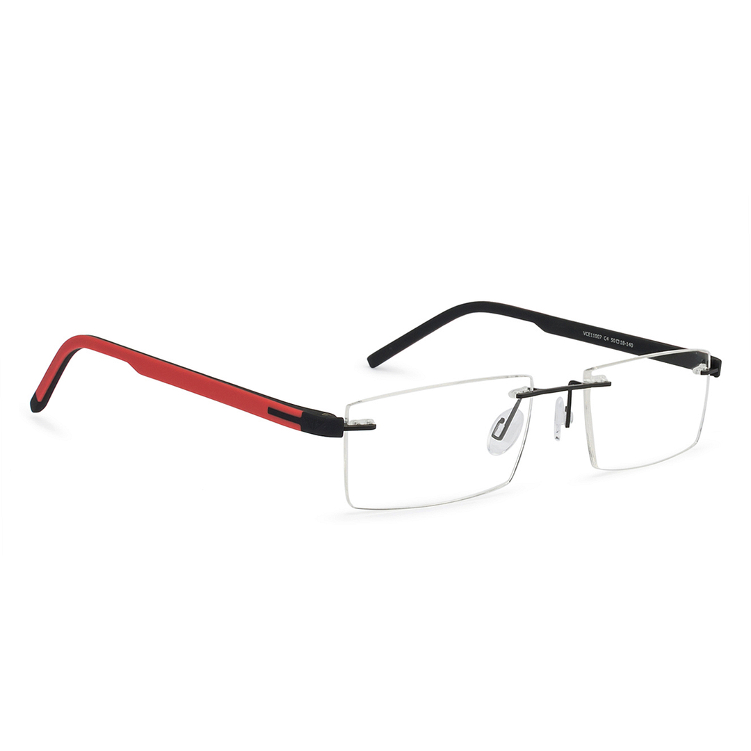Lenskart Air Online Black Rimless Rectangle left side