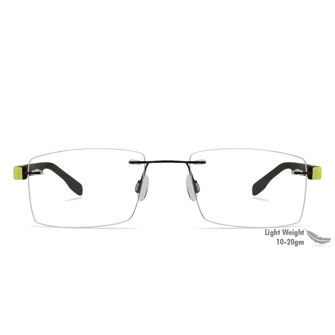 Lenskart Air Online Black Rimless Rectangle left side