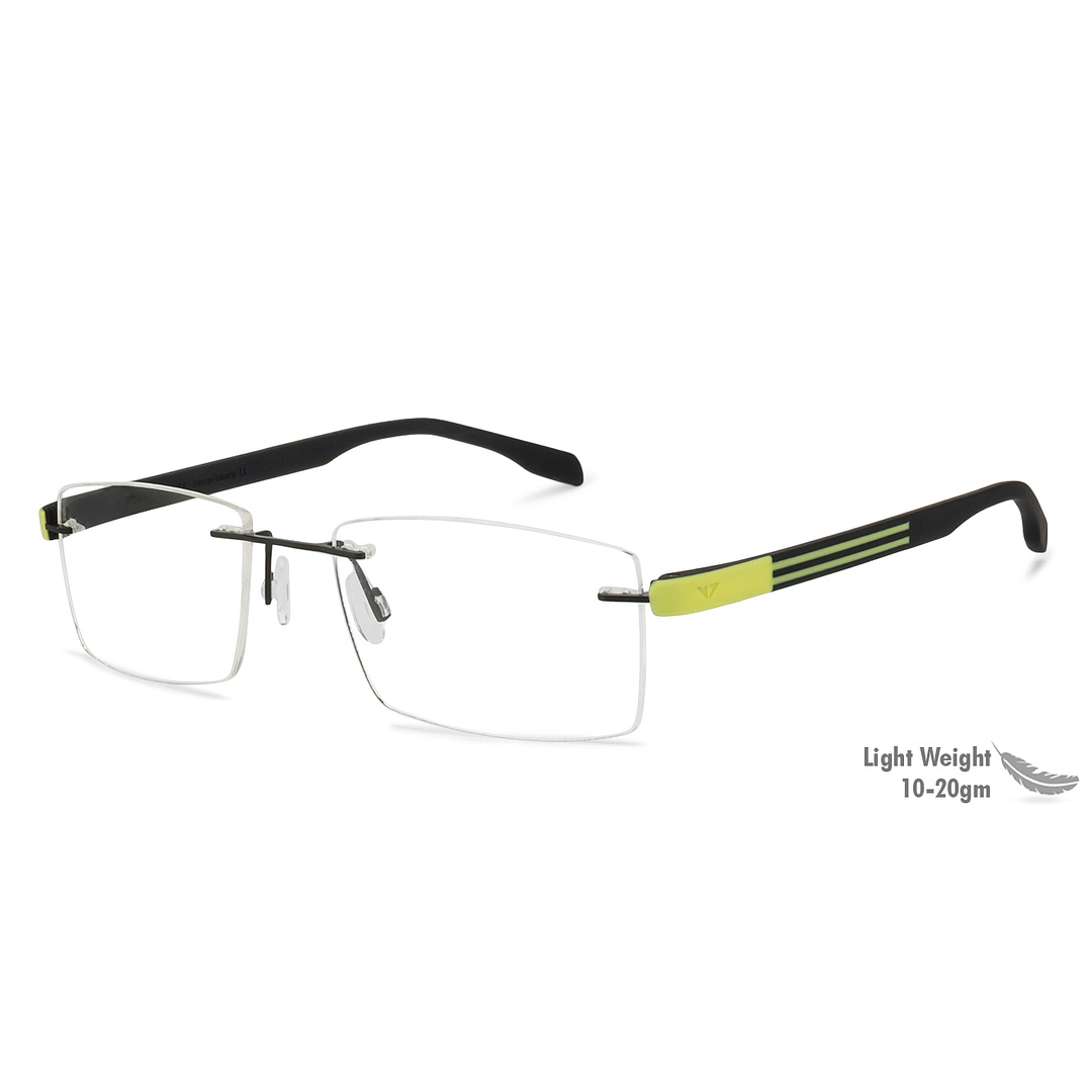 Lenskart Air Online Black Rimless Rectangle left side