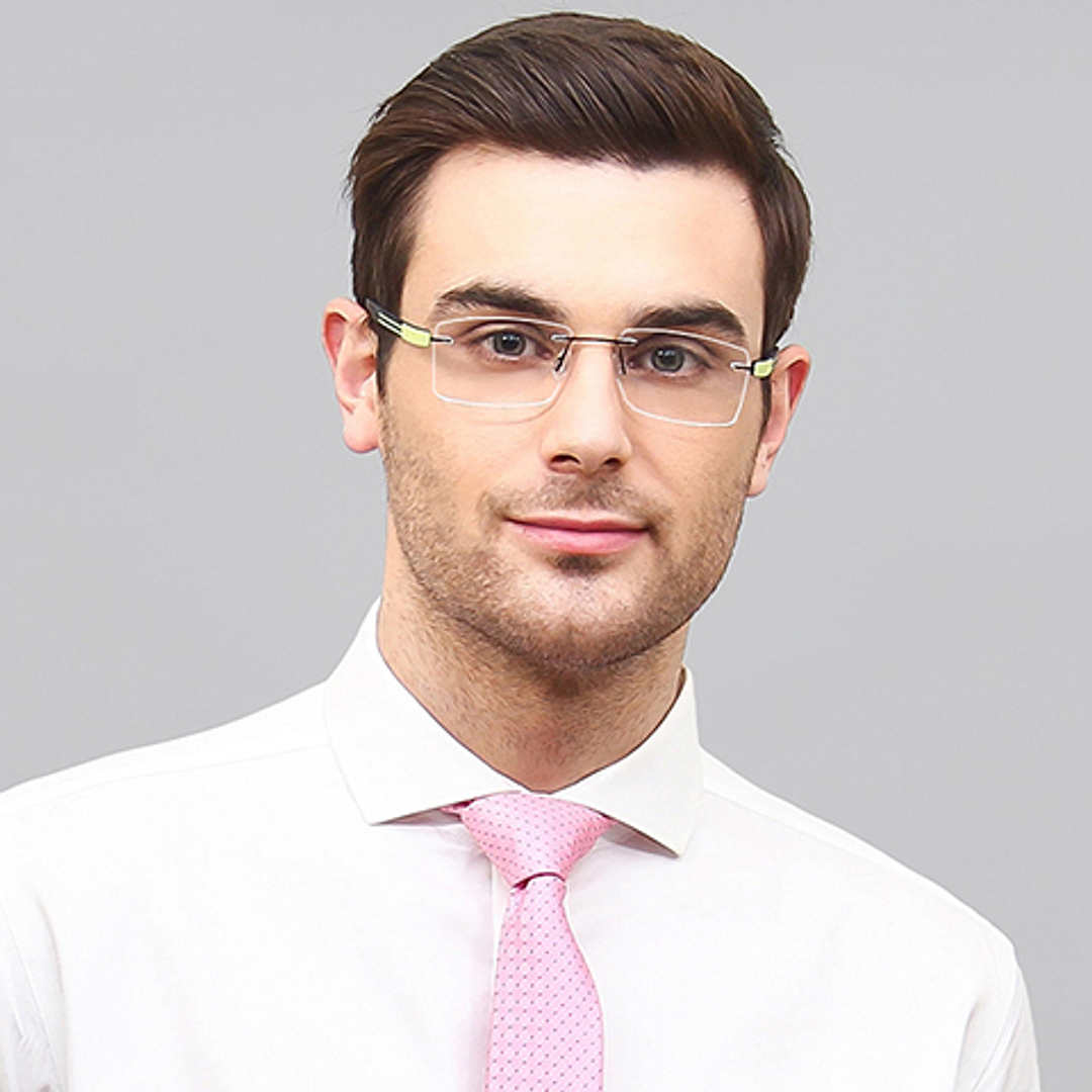 Lenskart Air Online Black Rimless Rectangle left side