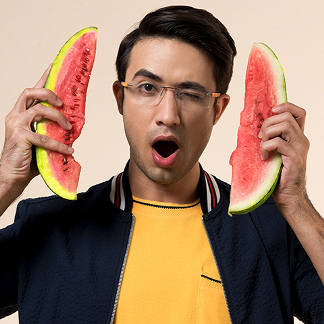 Lenskart Air Online Mid Gunmetal Rimless Rectangle left side