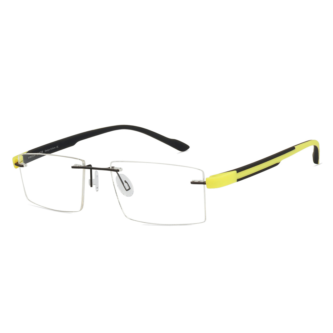 Lenskart Air Online Black Rimless Rectangle left side