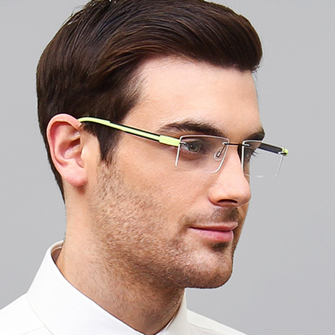 Lenskart Air Online Black Rimless Rectangle right side