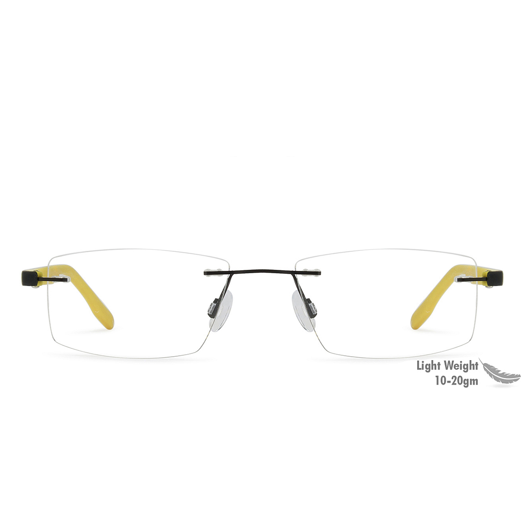 Lenskart Air Online Black Rimless Rectangle left side