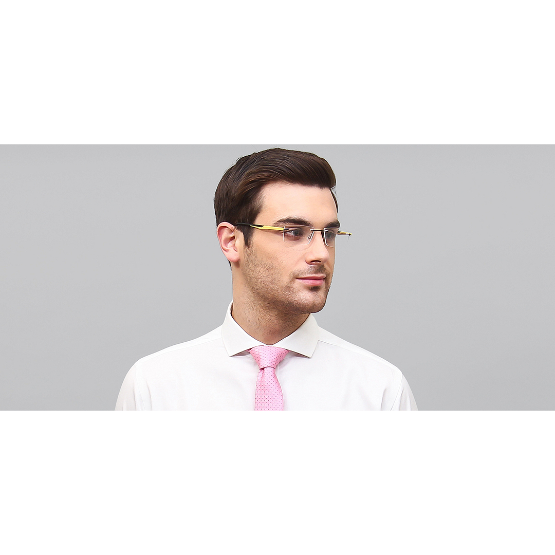 Lenskart Air Online Black Rimless Rectangle right side