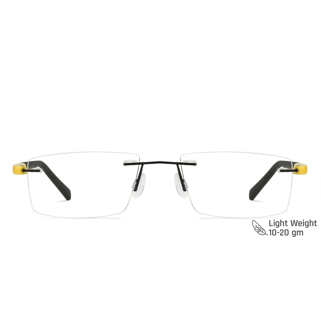 Lenskart Air Online Black Rimless Rectangle left side