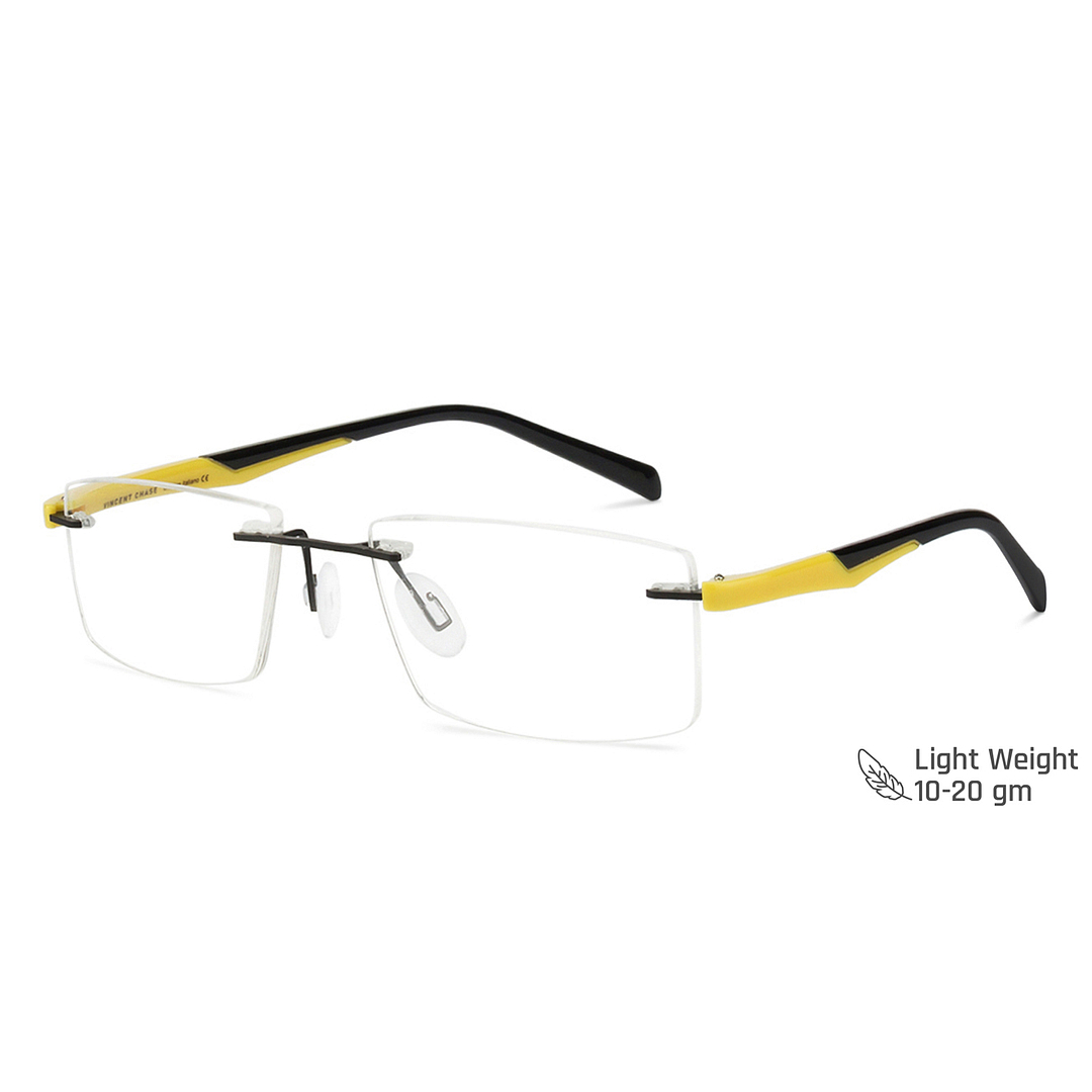 Lenskart Air Online Black Rimless Rectangle right side