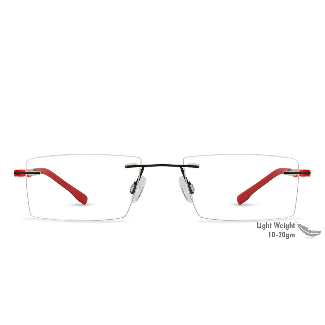 Lenskart Air Online Black Rimless Rectangle left side