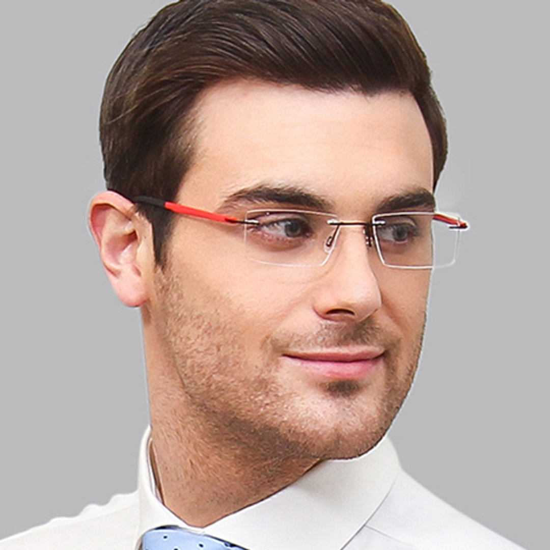 Lenskart Air Online Black Rimless Rectangle right side