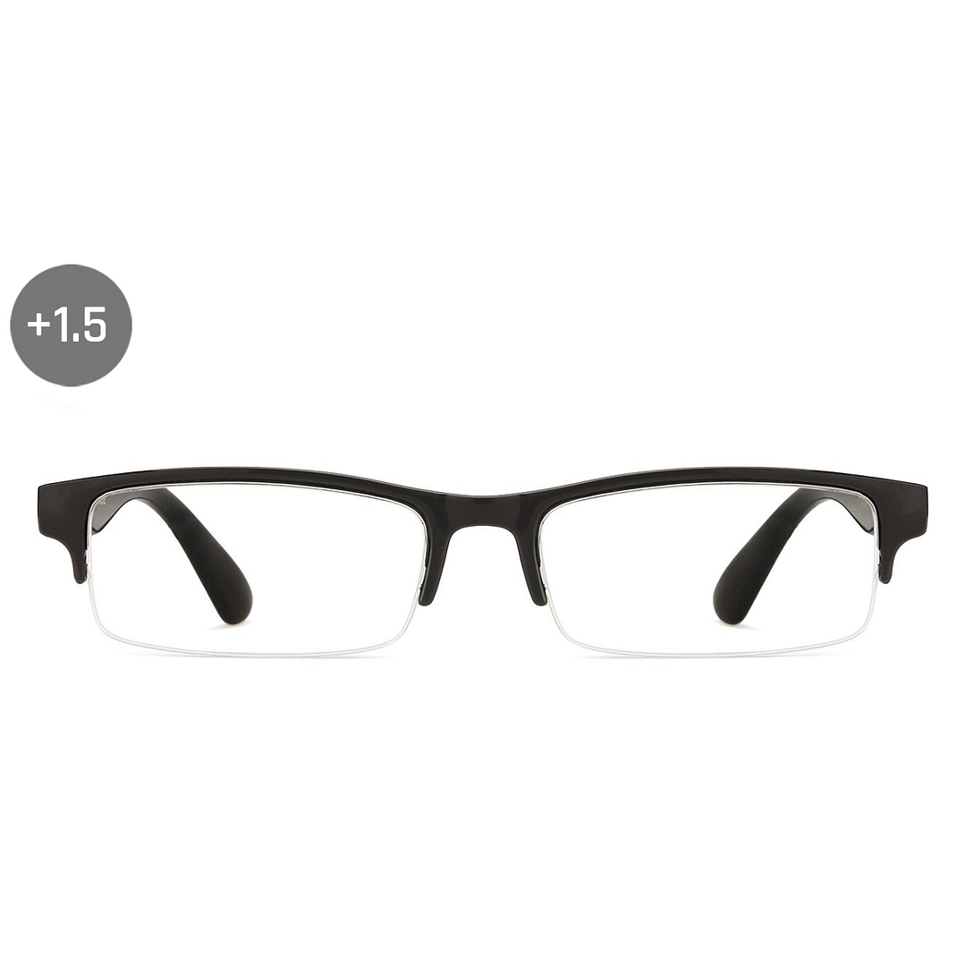 Lenskart READERS Black Black Half Rim Rectangle Lenskart READERS VC E11059 Only for 1 5 Prefitted Powers left side