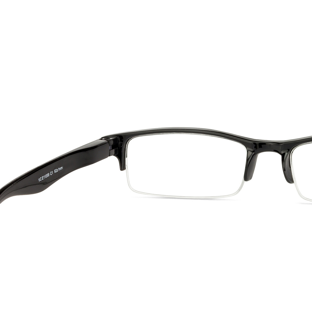 Lenskart READERS Black Black Half Rim Rectangle Lenskart READERS VC E11059 Only for 1 5 Prefitted Powers left side