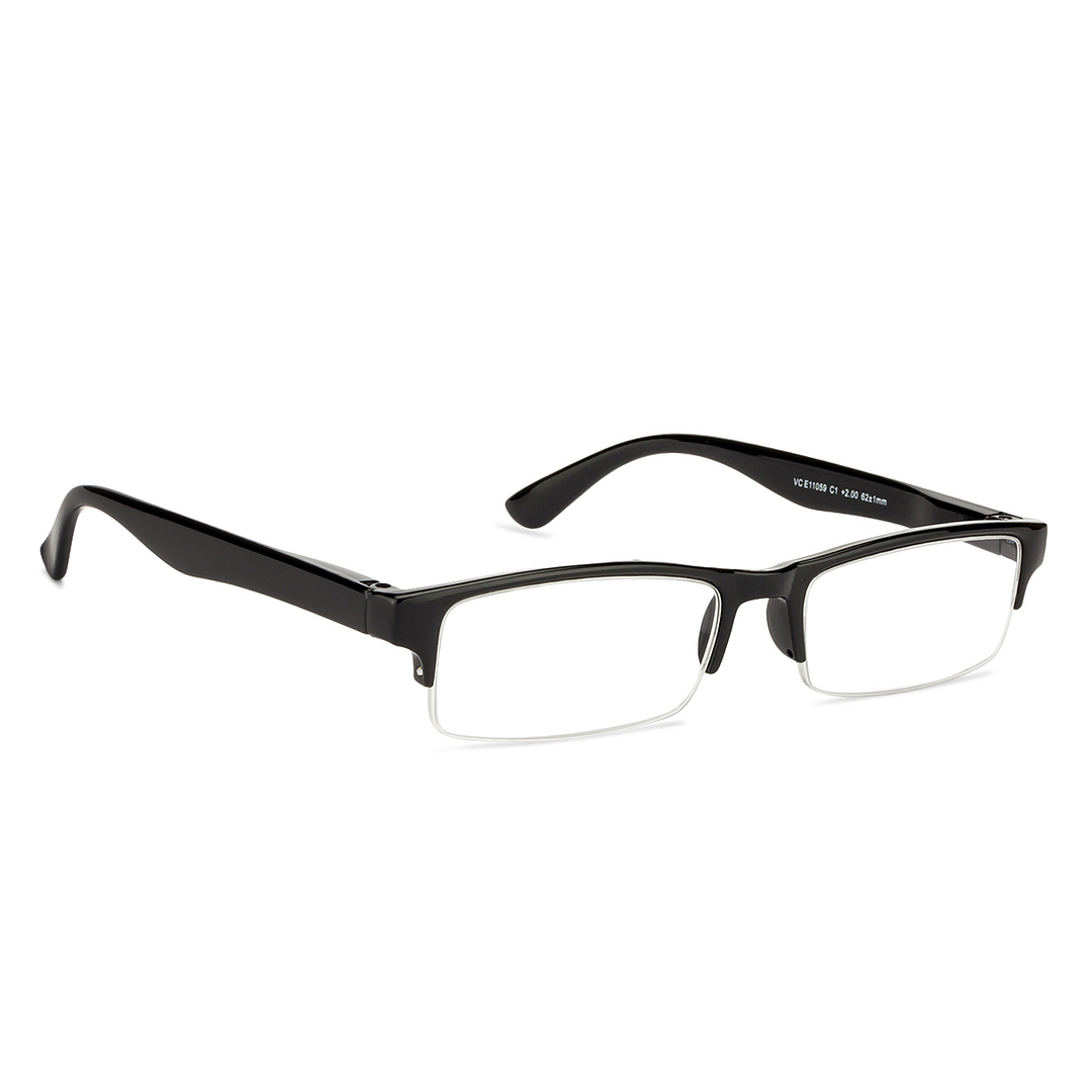 Lenskart READERS Black Black Half Rim Rectangle Lenskart READERS VC E11059 Only for 2 Prefitted Powers left side