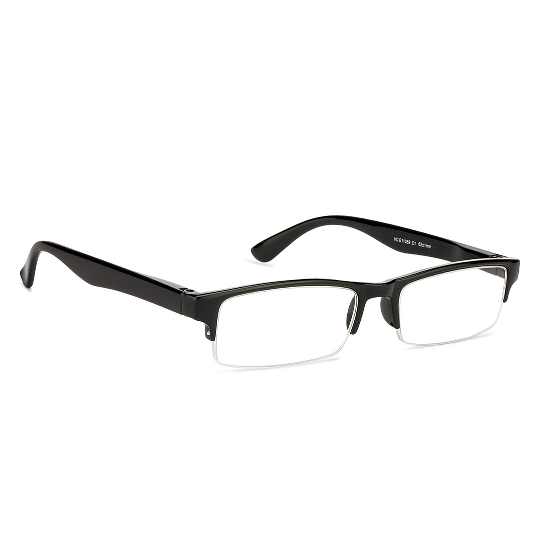 Lenskart READERS Black Black Half Rim Rectangle Lenskart READERS VC E11059 Only for 2 5 Prefitted Powers left side