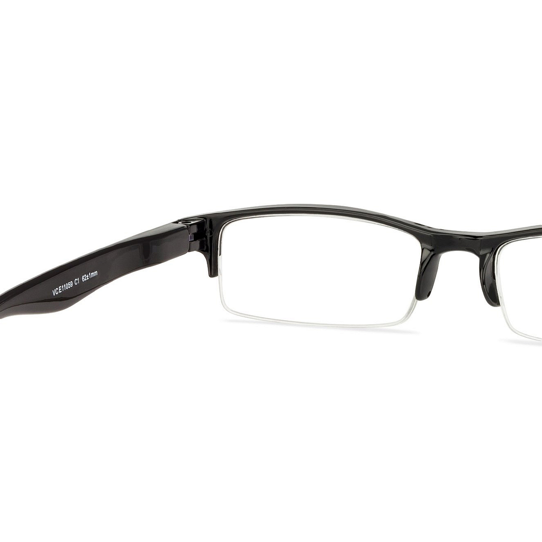 Lenskart READERS Black Black Half Rim Rectangle Lenskart READERS VC E11059 Only for 2 5 Prefitted Powers left side