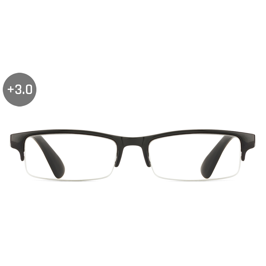 Lenskart READERS Black Black Half Rim Rectangle Lenskart READERS VC E11059 Only for 3 Prefitted Powers left side