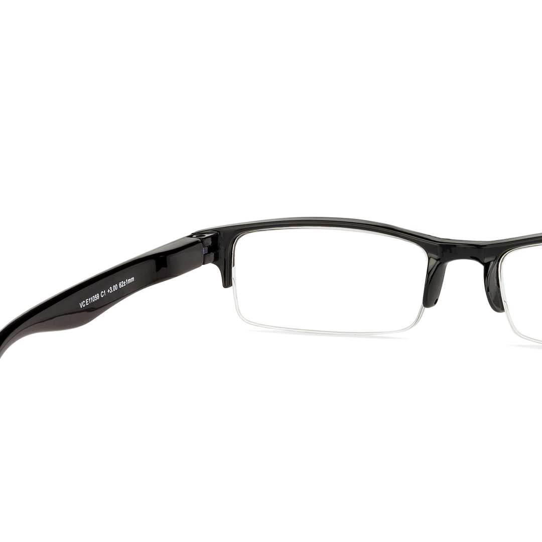 Lenskart READERS Black Black Half Rim Rectangle Lenskart READERS VC E11059 Only for 3 Prefitted Powers left side