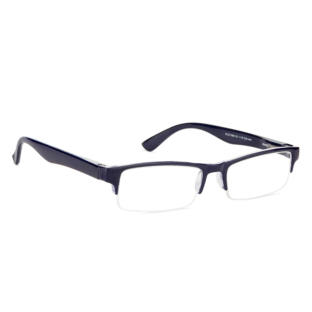 Lenskart READERS Blue Navy Blue Half Rim Rectangle Lenskart READERS VC E11059 Only for 1 Prefitted Powers left side