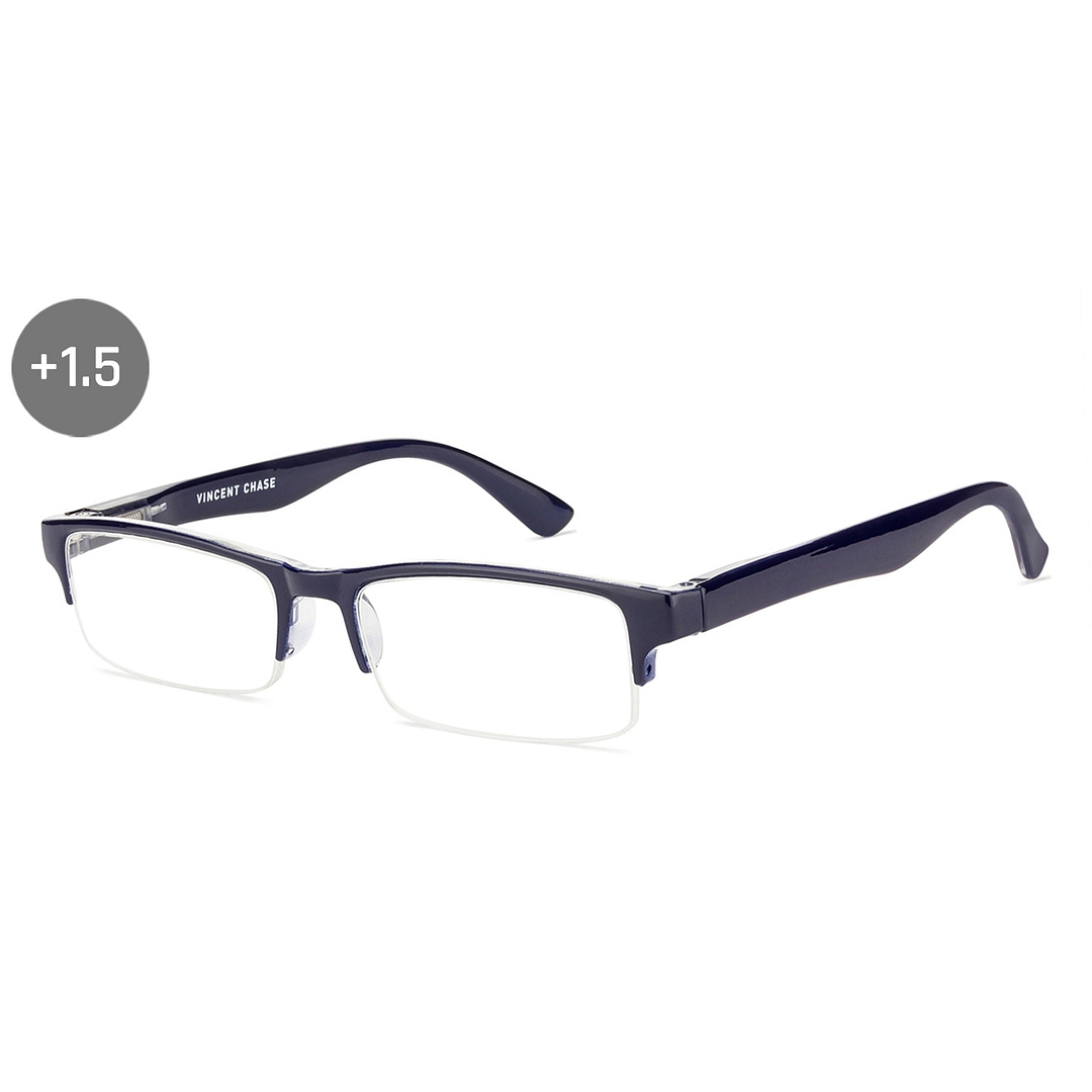 Lenskart READERS Blue Navy Blue Half Rim Rectangle Lenskart READERS VC E11059 Only for 1 5 Prefitted Powers right side