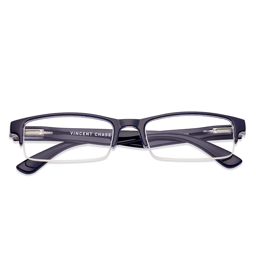 Lenskart READERS Blue Navy Blue Half Rim Rectangle Lenskart READERS VC E11059 Only for 1 5 Prefitted Powers right side
