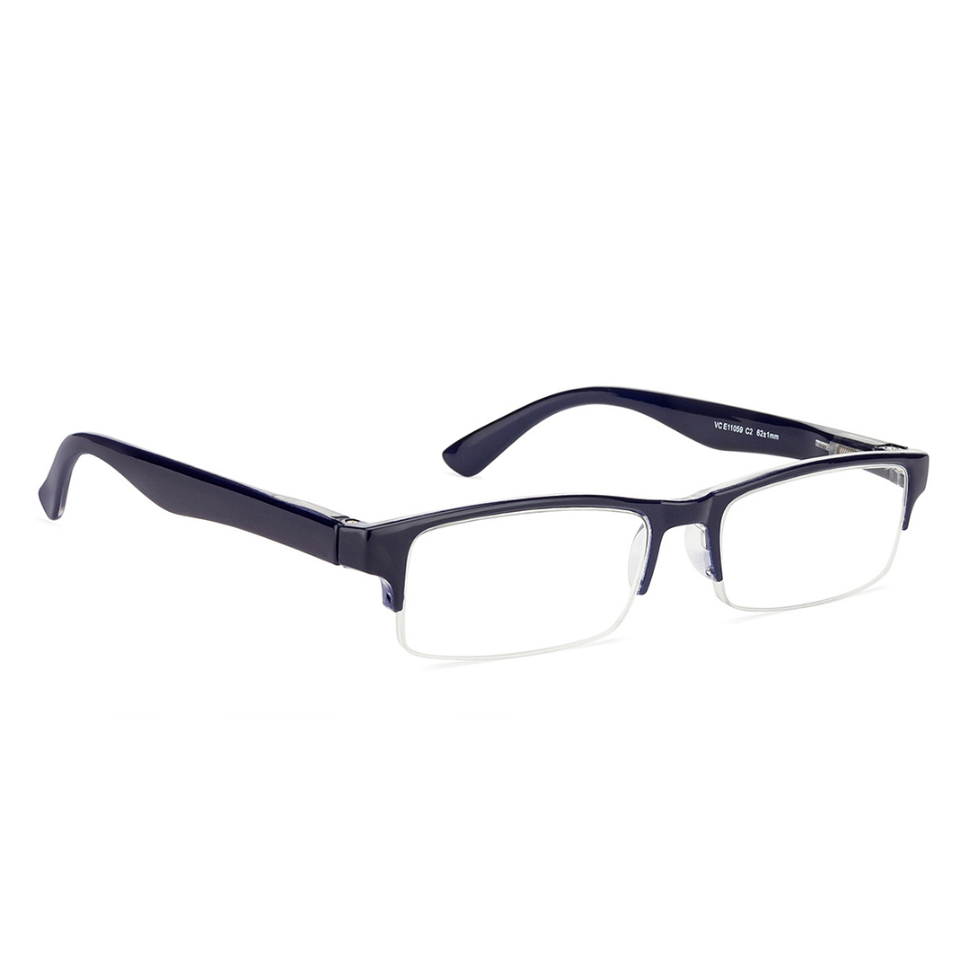 Lenskart READERS Blue Navy Blue Half Rim Rectangle Lenskart READERS VC E11059 Only for 2 Prefitted Powers left side