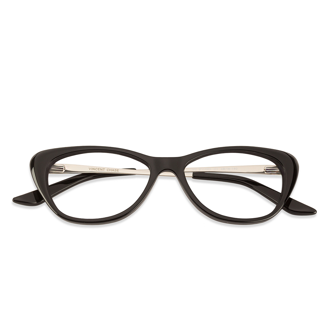 Vincent Chase Online Black Full Rim Cat Eye left side