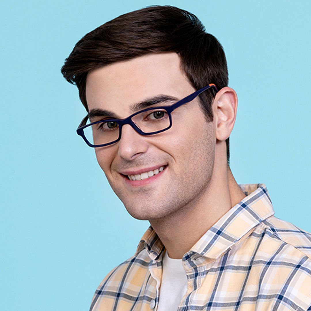 Vincent Chase Online Sky Blue Full Rim Rectangle left side