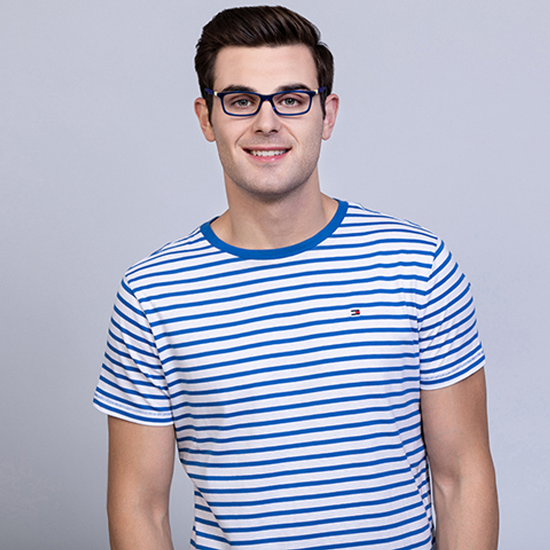 Vincent Chase Online Sky Blue Full Rim Rectangle left side